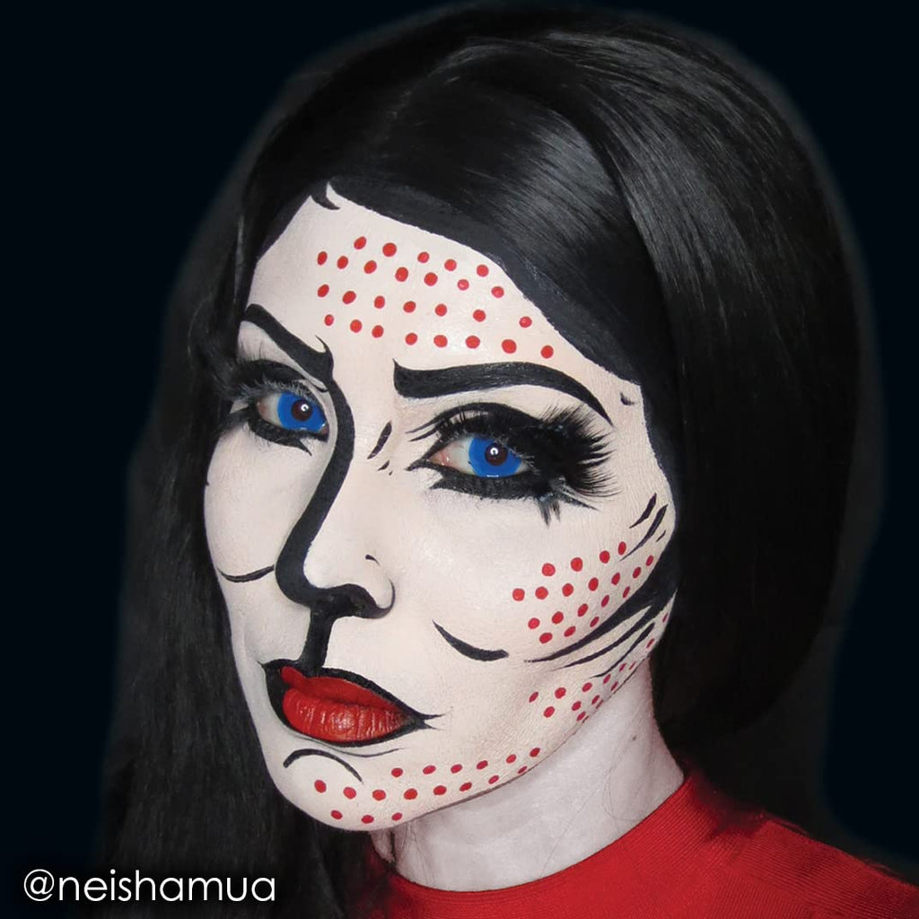 Mehron Fantasy FX Water-Based Face & Body Paint Bundle – Black & White 1 oz Tubes