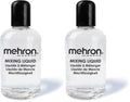 Mehron Makeup Mixing Liquid – Water-Resistant, Multi-Use Transformer (Clear, 4.5 fl oz) Pack of 2