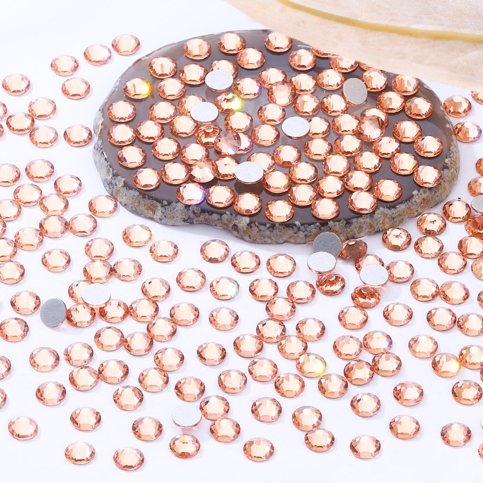 Meibite Champagne Flatback Rhinestones – SS16 3.8-4.0mm, 2880pcs for Nails & Crafts