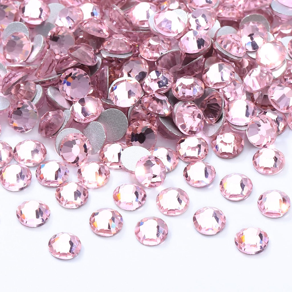 MEIBITE Pink Flatback Rhinestones – 2880 SS16 Glass Crystals (3.8-4.0mm) for Nails & Crafts