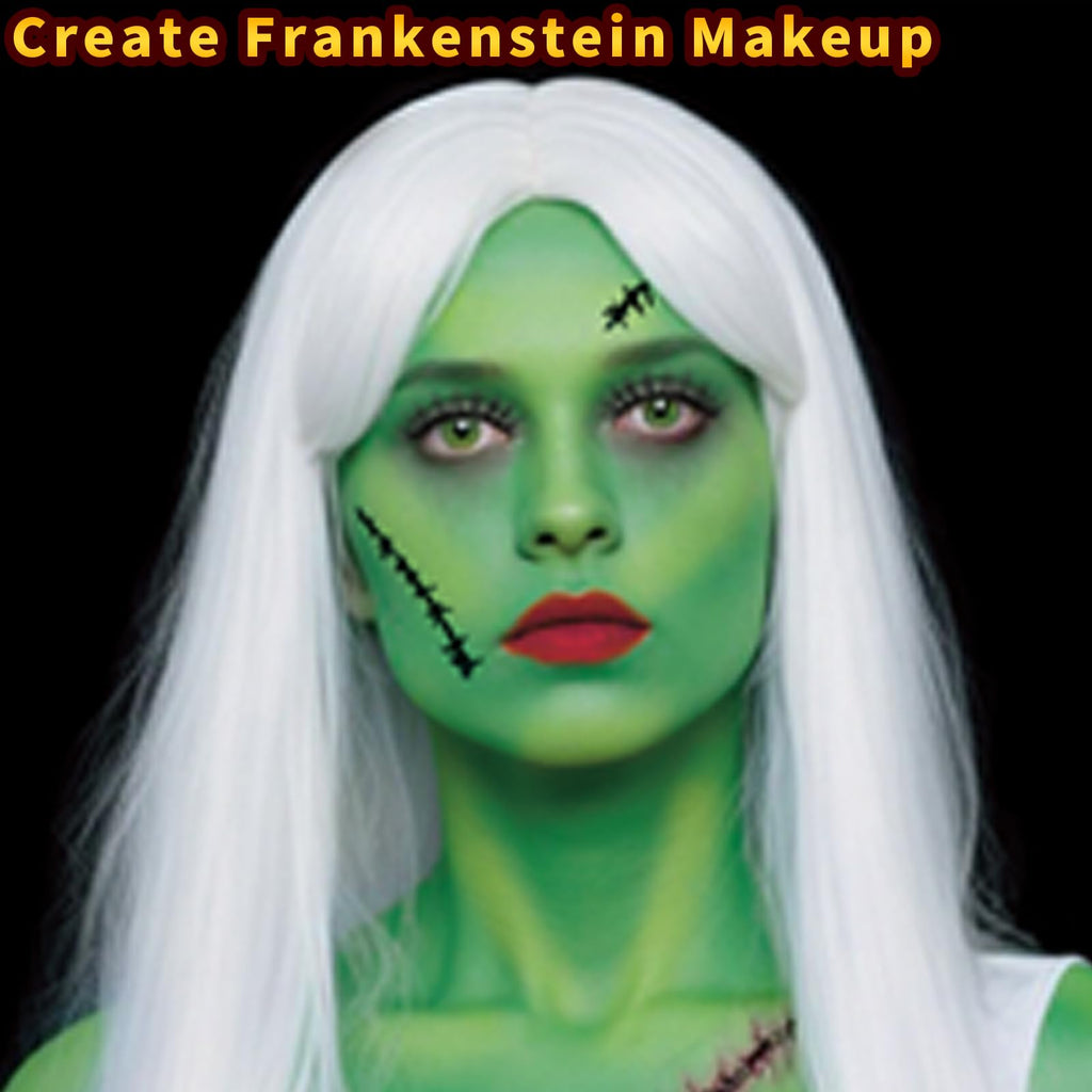 MEICOLY Green Witch Makeup Kit | SFX Halloween Set for Elphaba & Frankenstein