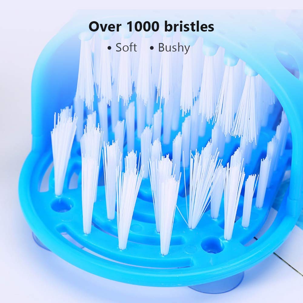 meidong Shower Foot Scrubber – Feet Cleaner with Dead Skin Remover File & Suction Cups