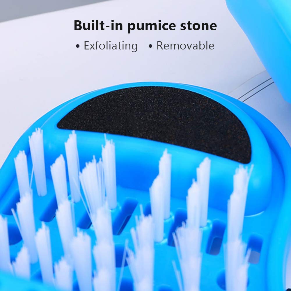 meidong Shower Foot Scrubber – Feet Cleaner with Dead Skin Remover File & Suction Cups