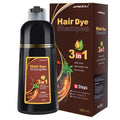 MEIDU Chestnut Brown Hair Dye Shampoo 3-in-1 for Gray Hair | Herbal Color, Shampoo & Conditioner