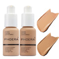 Meifen 2 Pack PHOERA Foundation 104 Buff Beige & 105 Sand – Full Coverage, Soft Matte, Waterproof