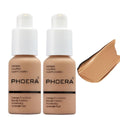 Meifen 2-Pack PHOERA Foundation - Long-Lasting Waterproof Full-Coverage Soft Matte Liquid Foundation 105 San