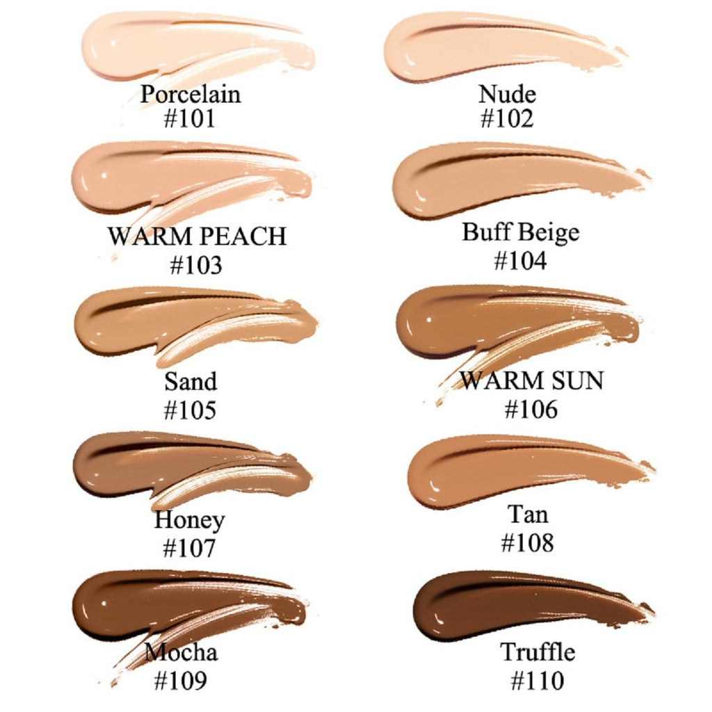 Meifen 2-Pack PHOERA Foundation - Long-Lasting Waterproof Full-Coverage Soft Matte Liquid Foundation 105 San