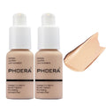 Meifen 2 Pack PHOERA Foundation - Soft Matte, 24HR Oil Control, Full Coverage, Nude 102 (30ml)