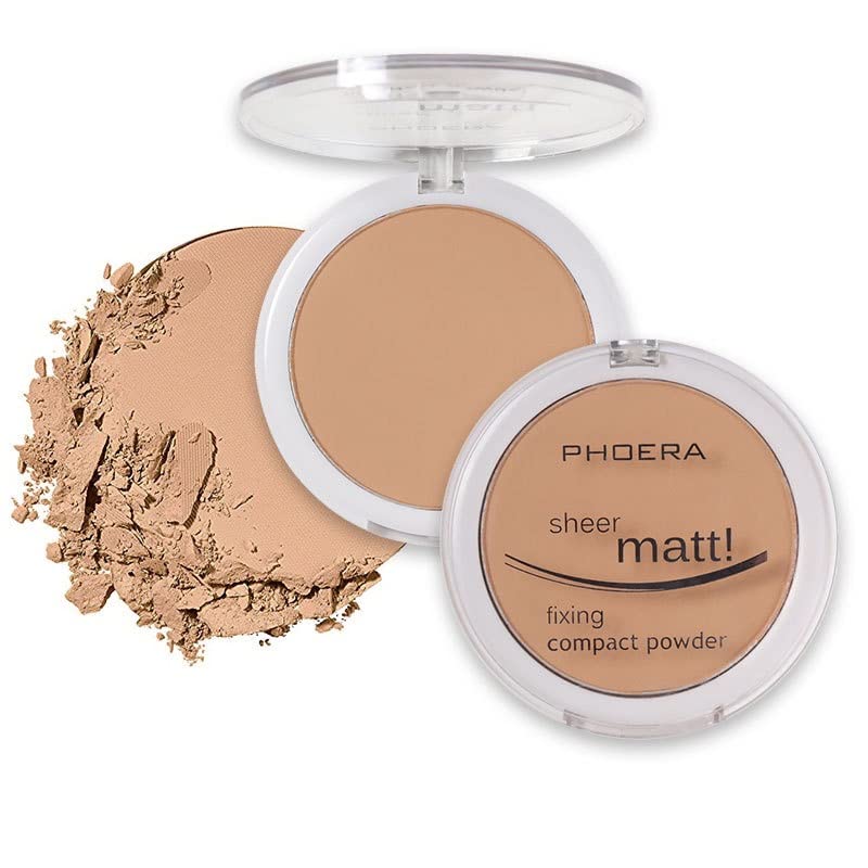 Meifen PHOERA Matte Face Powder 2-Pack (204 Buff Beige) – Oil Control, Brighten, Full Coverage