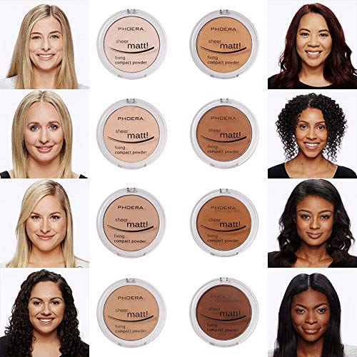Meifen PHOERA Matte Face Powder 2-Pack (204 Buff Beige) – Oil Control, Brighten, Full Coverage