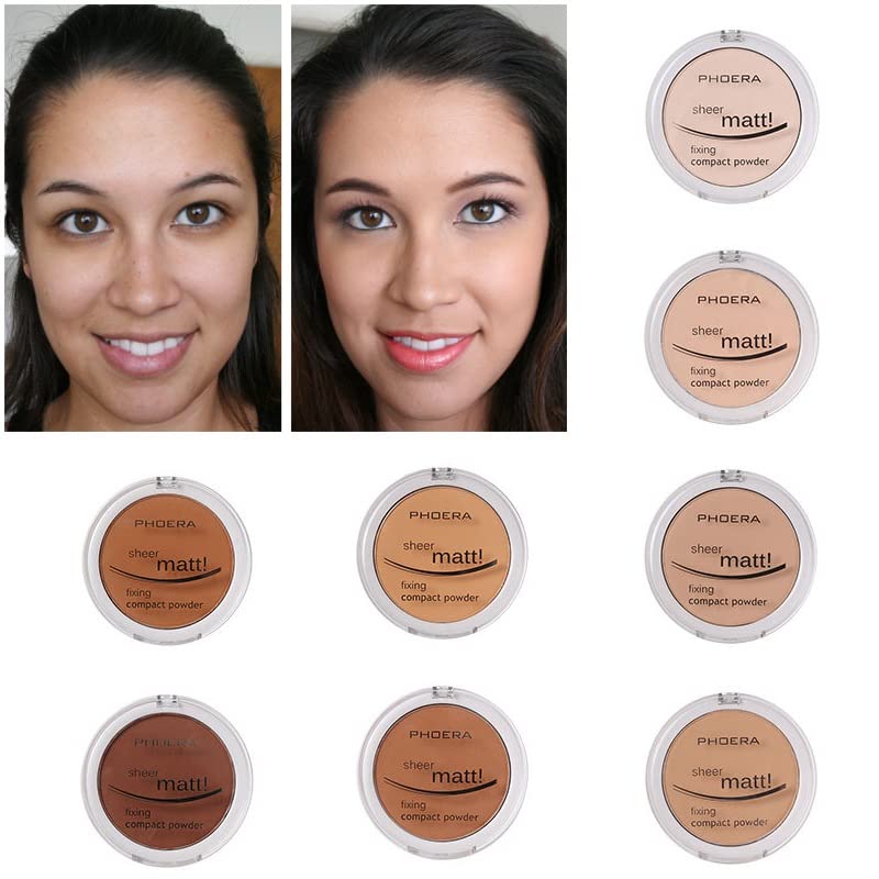 Meifen PHOERA Matte Face Powder 2-Pack (204 Buff Beige) – Oil Control, Brighten, Full Coverage