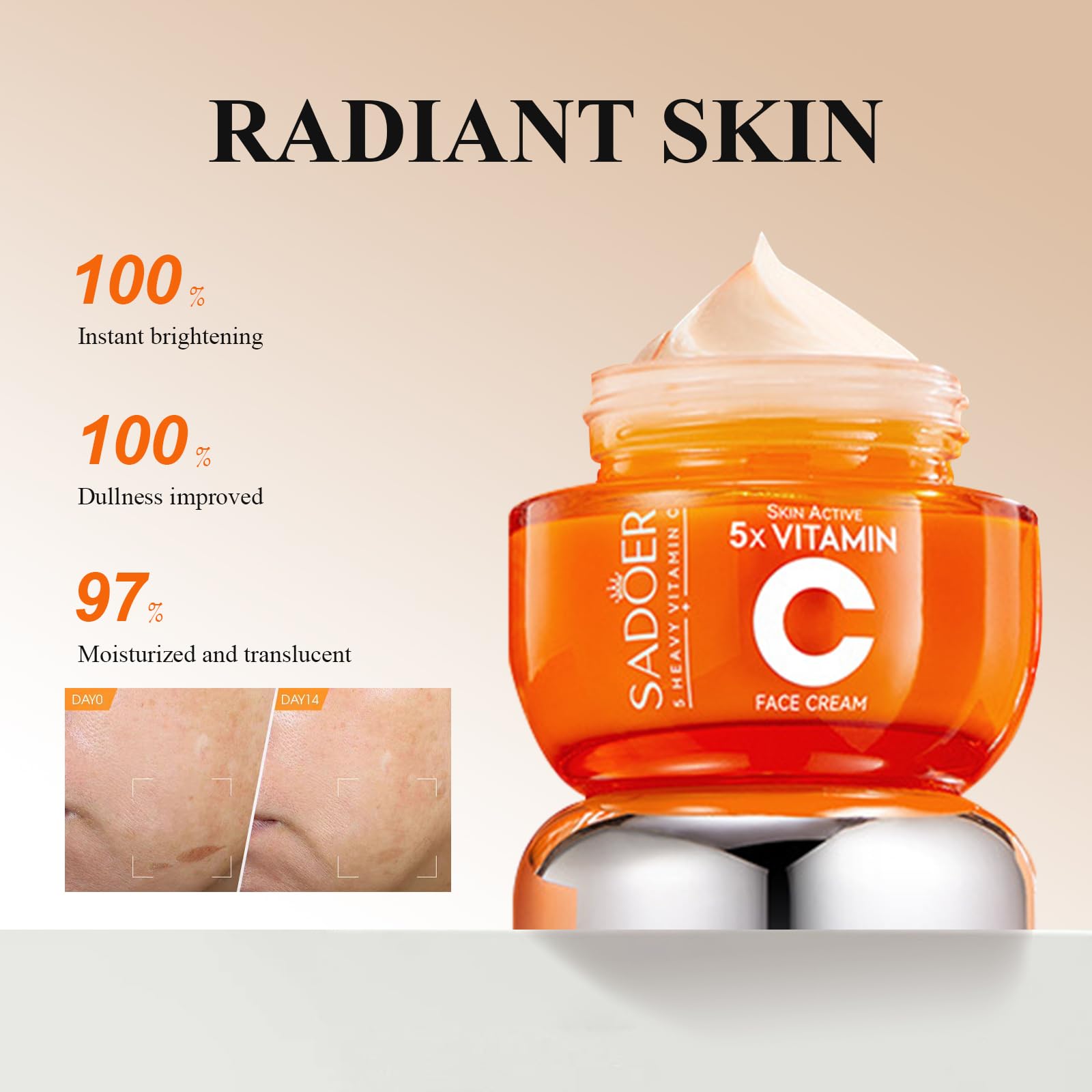 MEIYUANNAISI Vitamin C Skincare Set – 6-Piece Travel Kit for Hydration, Tone, and Glow