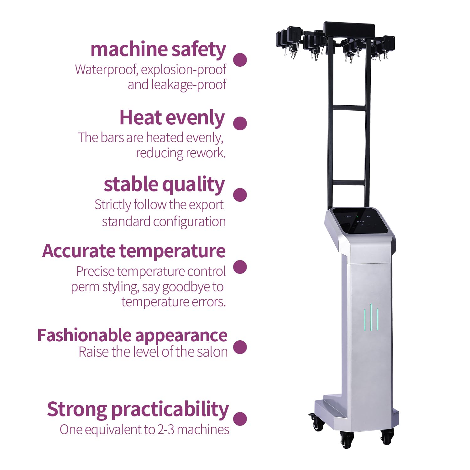 Meizhouhu Digital Hair Perm Machine with LCD Display – Salon-Grade Curler