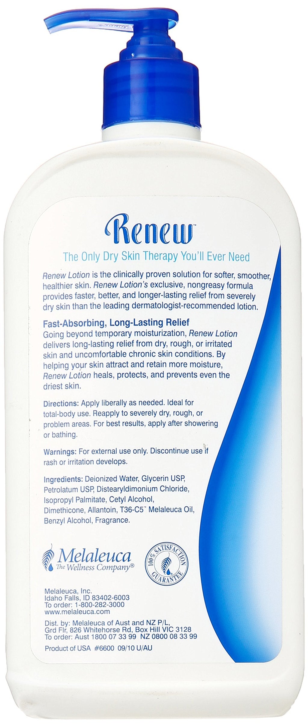 Melaleuca Renew Intensive Skin Therapy Lotion 20oz – Deep Hydration for Dry, Eczema-Prone Skin