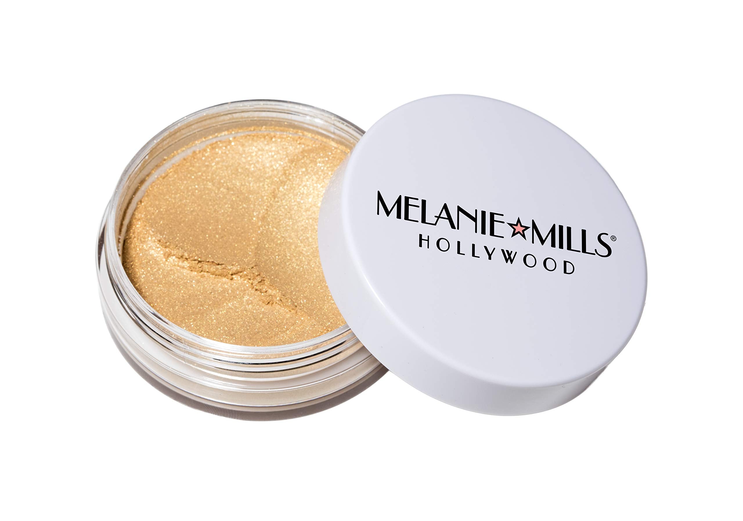 Melanie Mills Hollywood Gleam Radiant Dust Loose Powder – Light Gold (8g) for Face & Body