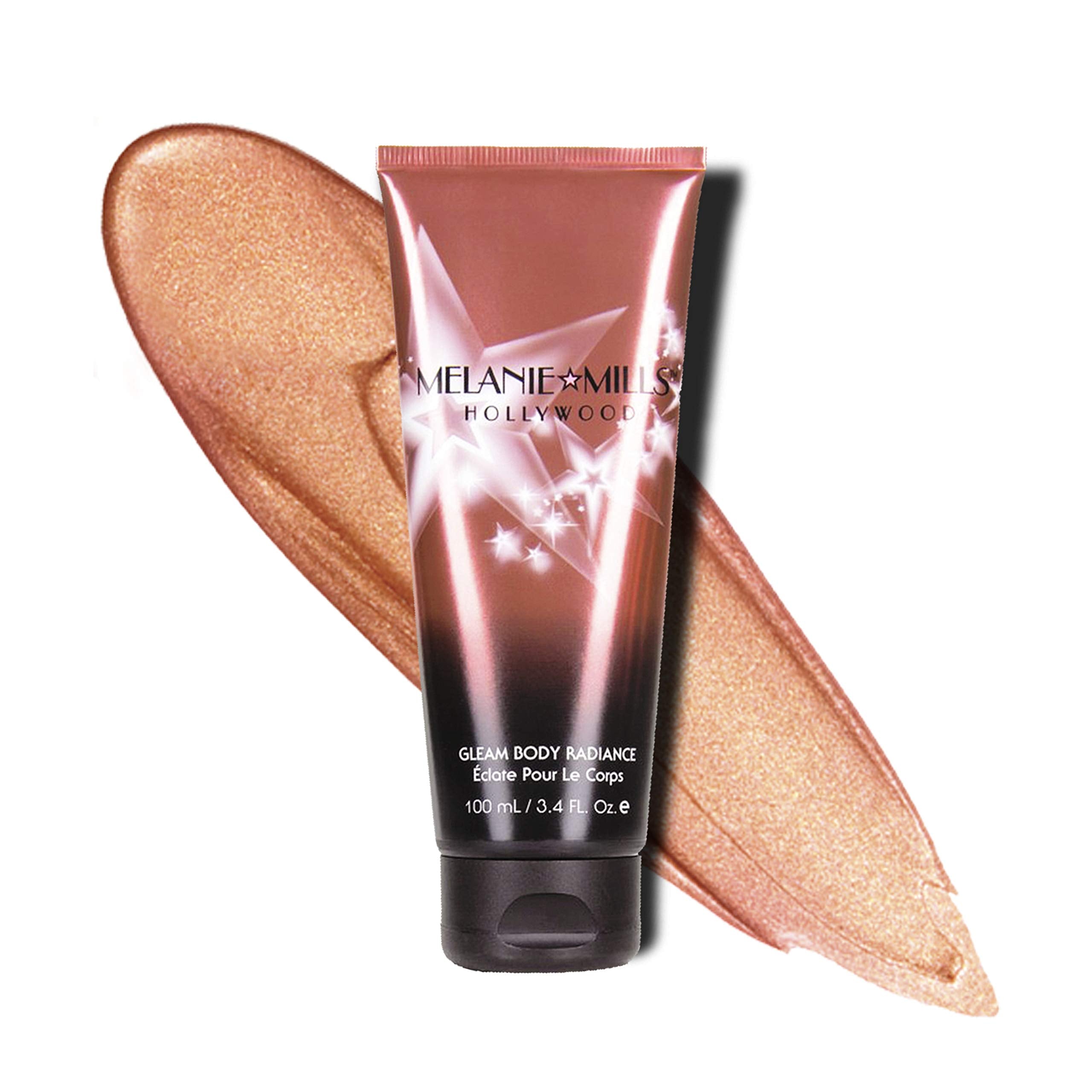 Melanie Mills Hollywood Gleam Body Radiance Rose Gold | All-In-One Makeup, Moisturizer & Glow for Face & Body (3.4 fl oz)
