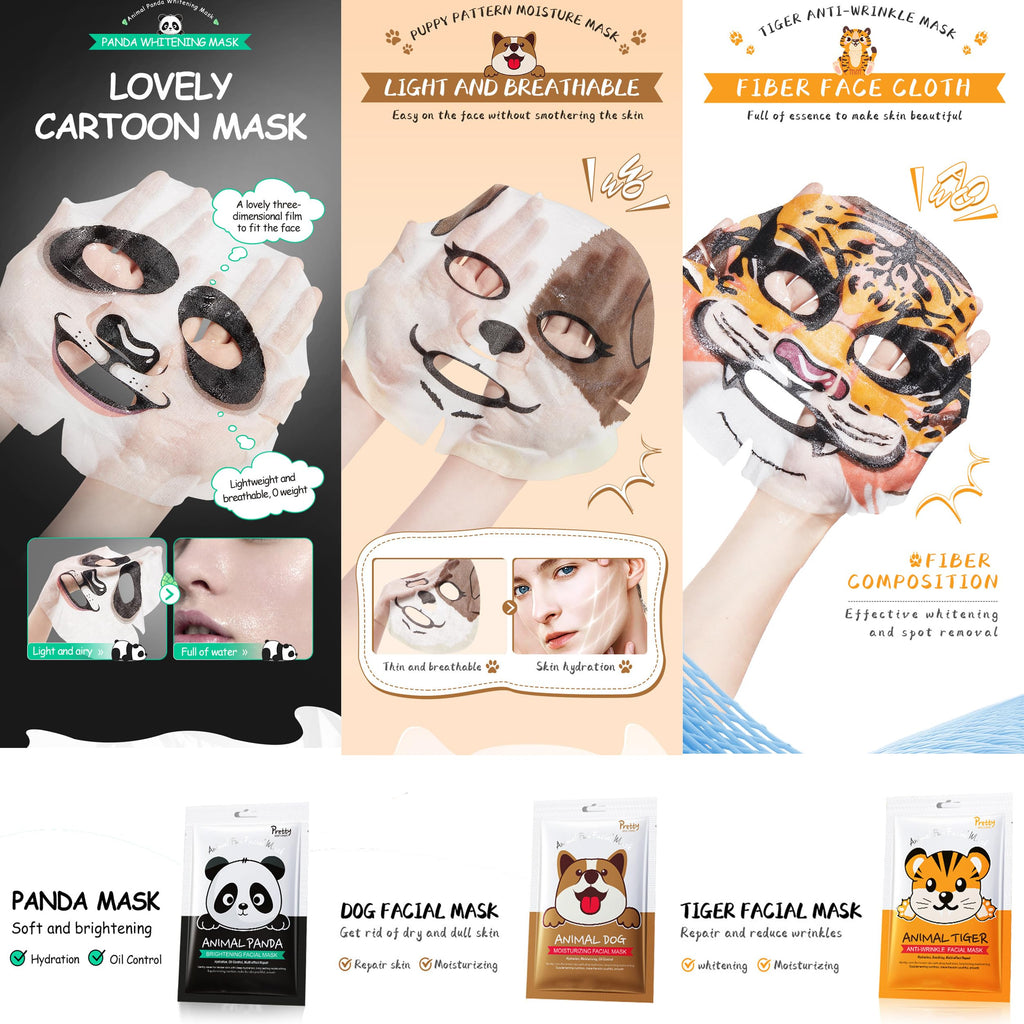Meleell 55-Pack Collagen Face Masks – Variety Sheet Masks Gift Box for Women, Teens & Spa Lovers