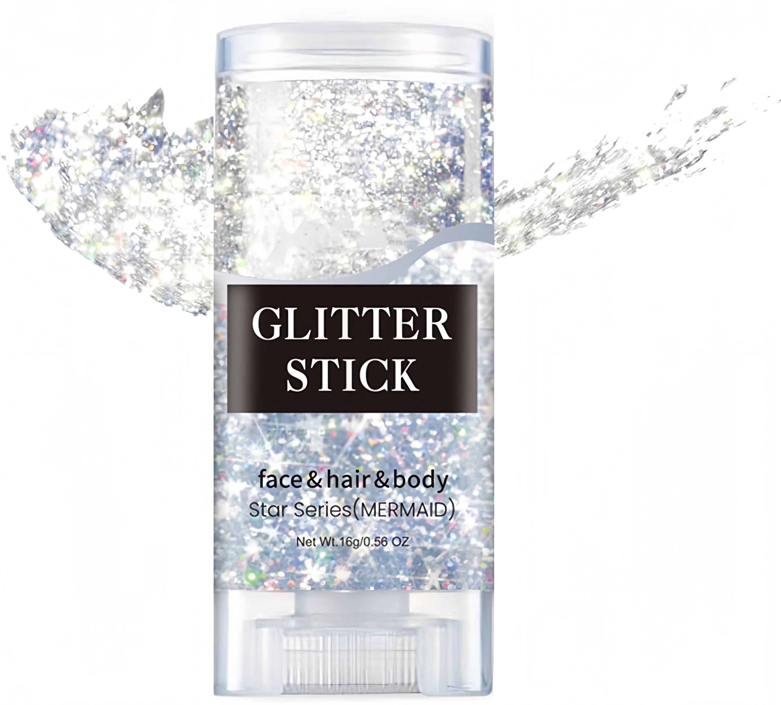 Melemando Body Glitter Stick – 11-Color Holographic Mermaid Sequins for Face, Body & Hair