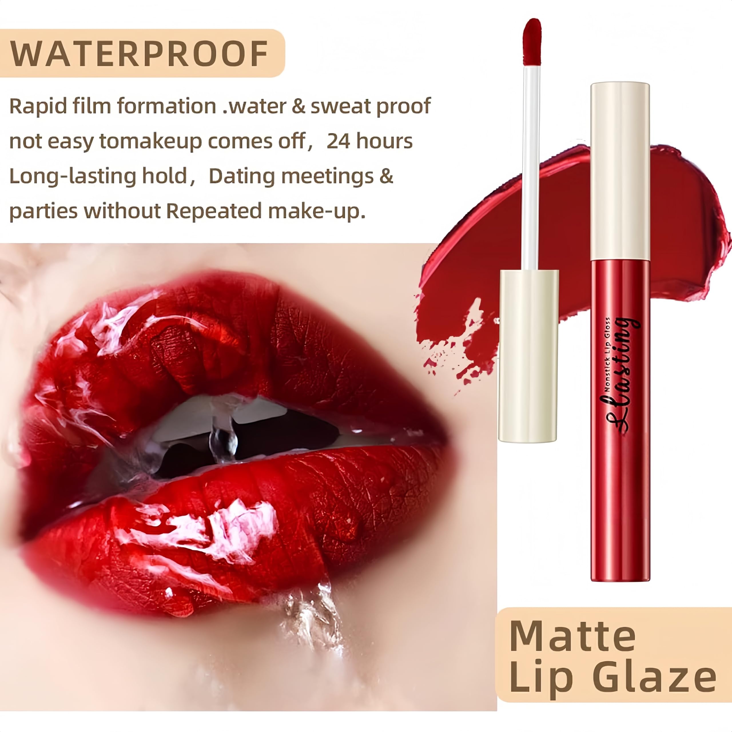 Melemando 12PCS Matte Liquid Lipstick Set – Non-Stick Cup, Not Fade, Waterproof Velvet Lipsticks