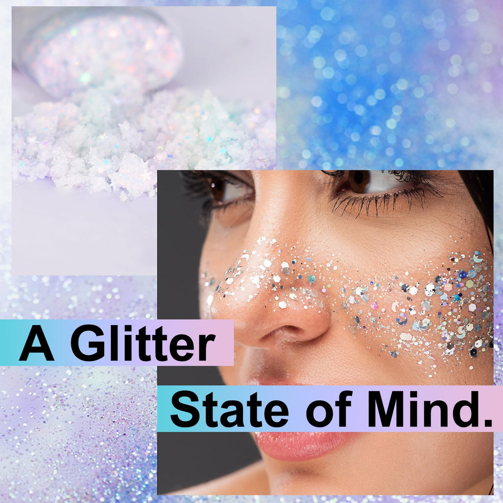 Melemando Body Glitter Stick – 11-Color Holographic Mermaid Sequins for Face, Body & Hair