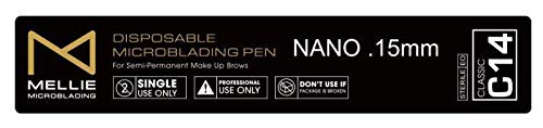 Mellie Microblading Disposable Pens Pack (10) – U-Shape, EO Sterilized, 0.15mm Nano Tip