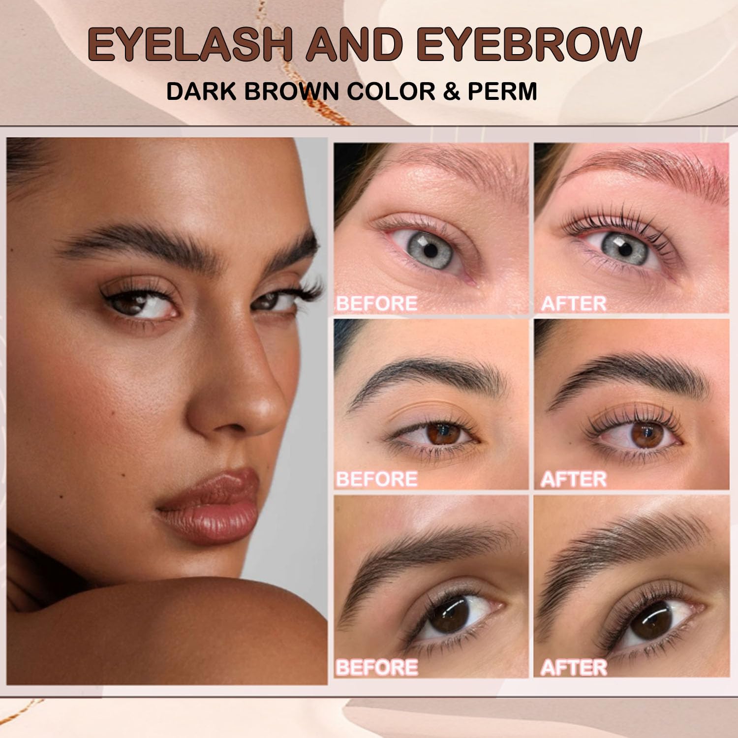 MELLUCCI Lash Lift & Brow Lamination Kit - Dark Brown | Beginner to Pro Salon-Quality Lash Perm Kit