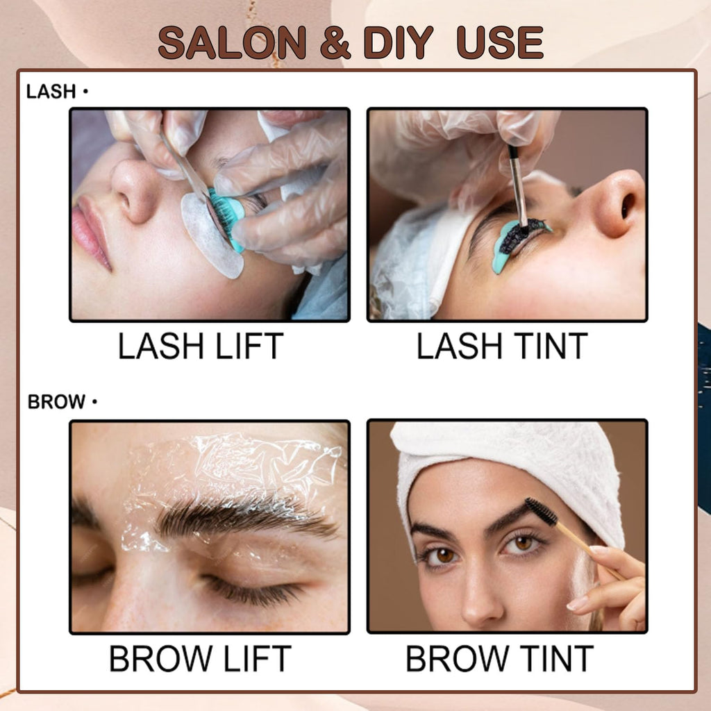 MELLUCCI Lash Lift & Brow Lamination Kit - Dark Brown | Beginner to Pro Salon-Quality Lash Perm Kit
