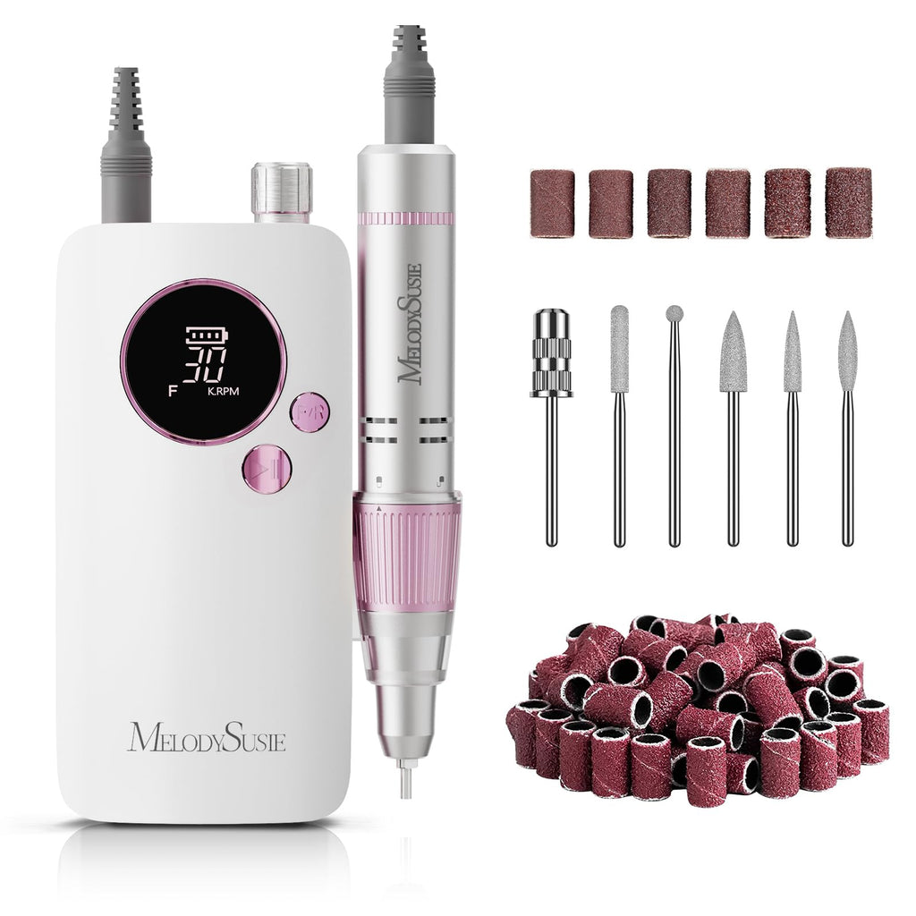 MelodySusie SC320F Nail Drill – 30000RPM Clip-On E-File for Training & Home Use