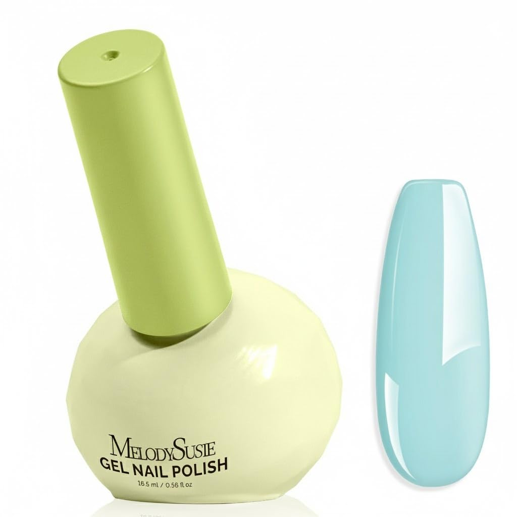 MelodySusie Blue Gel Nail Polish – 0.56 fl oz, Tilt Bottle, Plant-Based, 3-Free, Long-Lasting Shine