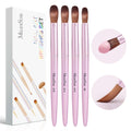MelodySusie 4Pcs Acrylic Nail Brush Set - 8/12/14/16 Professional Nail Brushes for Extensions & 3D Nail Art
