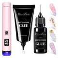 MelodySusie ART01R Handheld UV Light – Cordless Gel Nail Lamp + Rhinestone Glue Kit