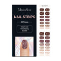 MelodySusie 30PCS Semi Cured Gel Nail Strips – Autumn Leaves | Easy At-Home Manicure, Salon-Quality