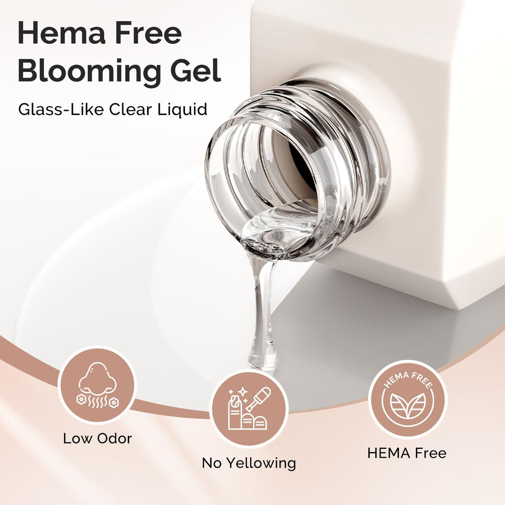 MelodySusie Hema-Free Blooming Gel for Nail Art – Marble Watercolor UV Polish, 0.53 Fl Oz