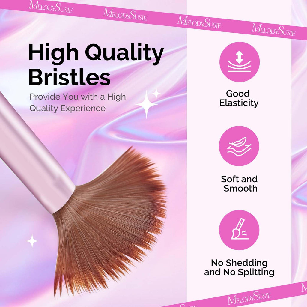 MelodySusie 4Pcs Acrylic Nail Brush Set - 8/12/14/16 Professional Nail Brushes for Extensions & 3D Nail Art