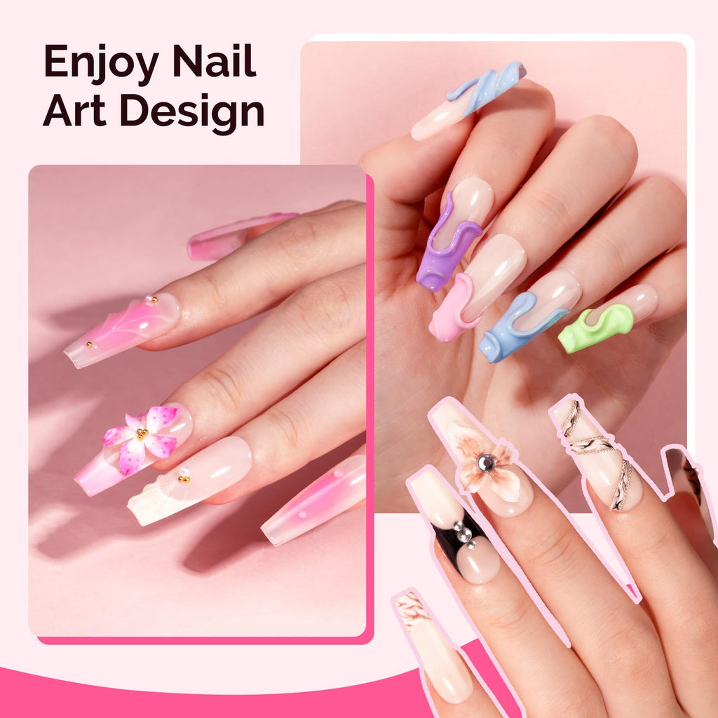 MelodySusie Solid Builder Gel 60g | 4-in-1 Non-Sticky UV Gel for Nail Extensions & 3D Nail Art