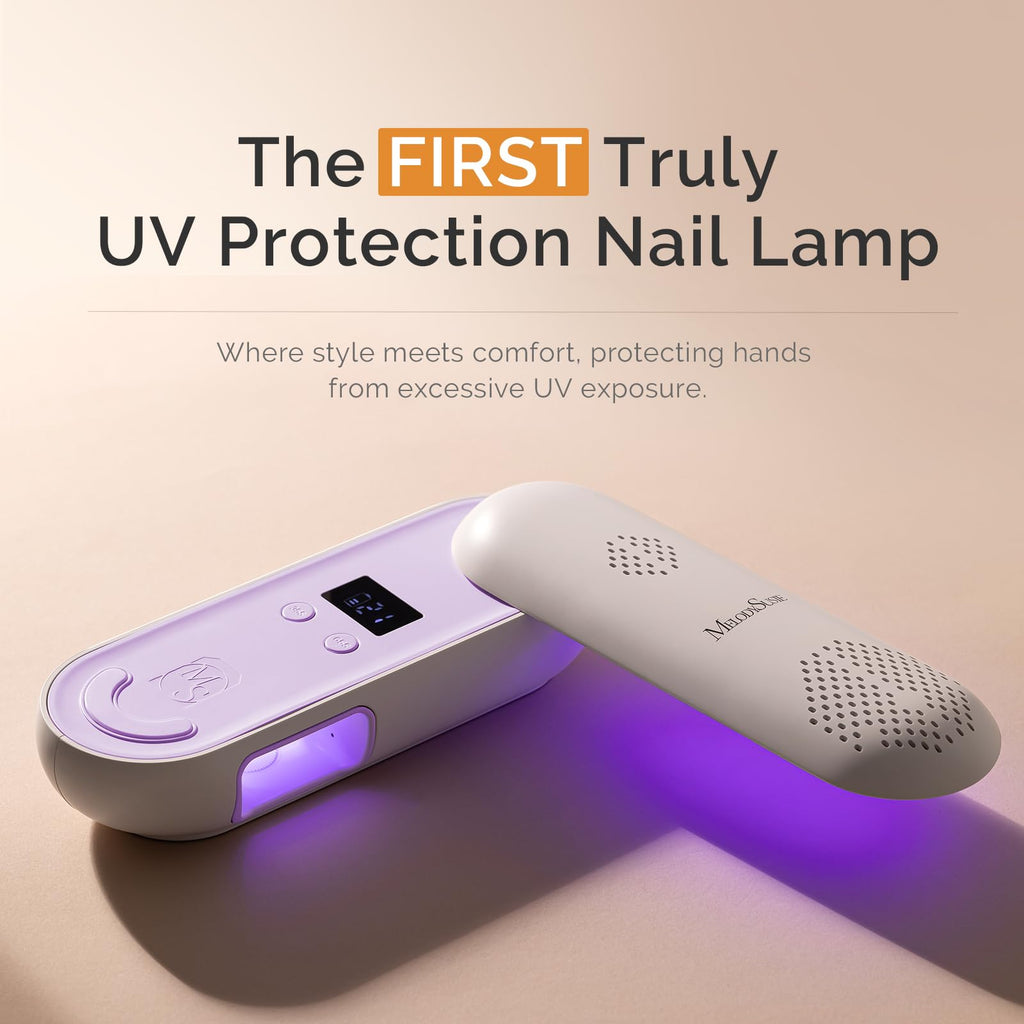 MelodySusie P-PLUS20F: Compact Cordless UV Nail Lamp with Rotatable Panel - Rechargeable Pink