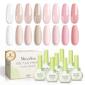 MelodySusie Plant Based Gel Nail Polish Set – Pink & Nude, 8-Piece 10ml, HEMA Free, Soak Off UV/LED, At-Home Manicure