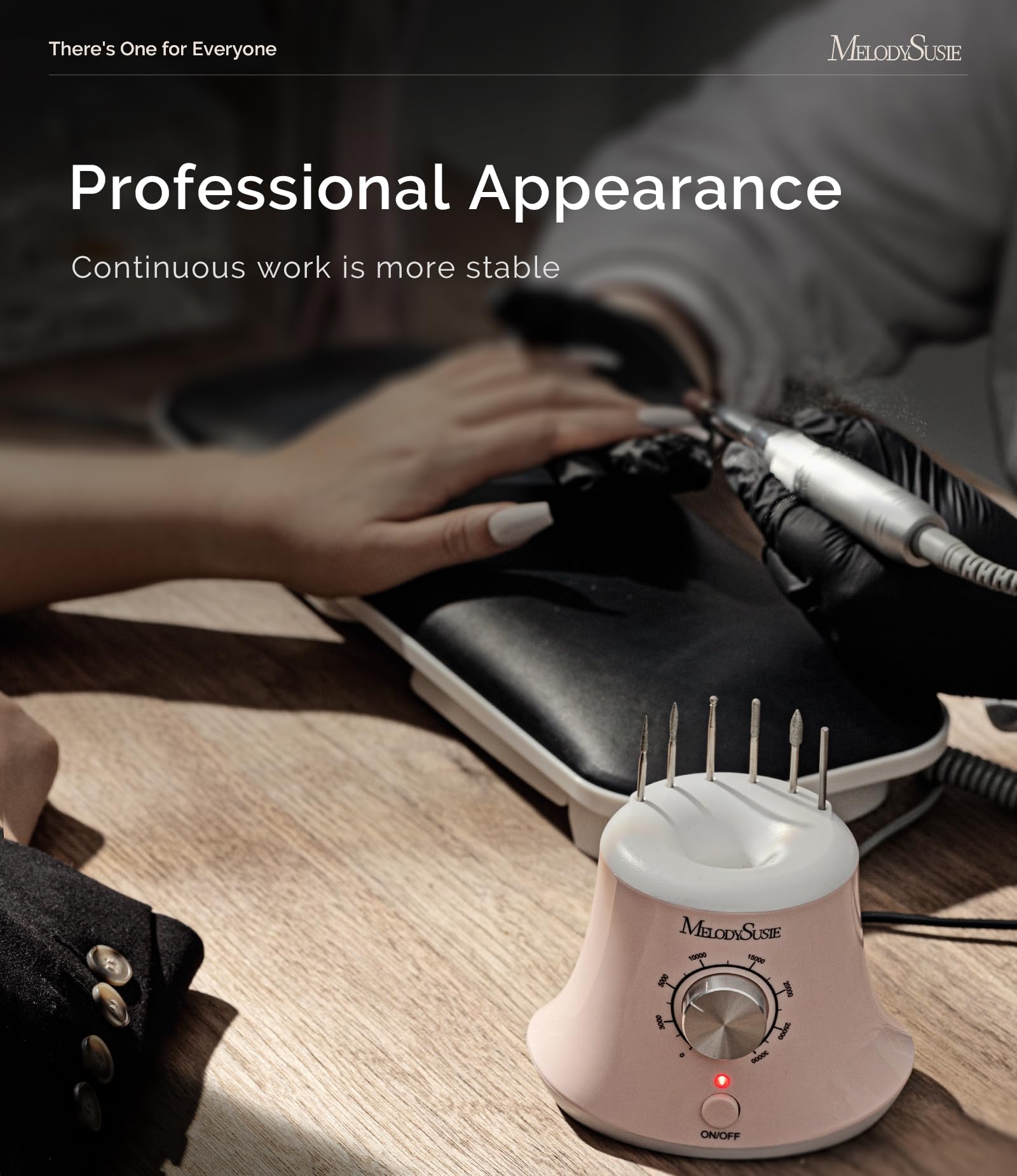 MelodySusie SC320I 30,000 RPM Nail Drill with Foot Pedal — E-File for Manicure, Gel Removal & Shaping