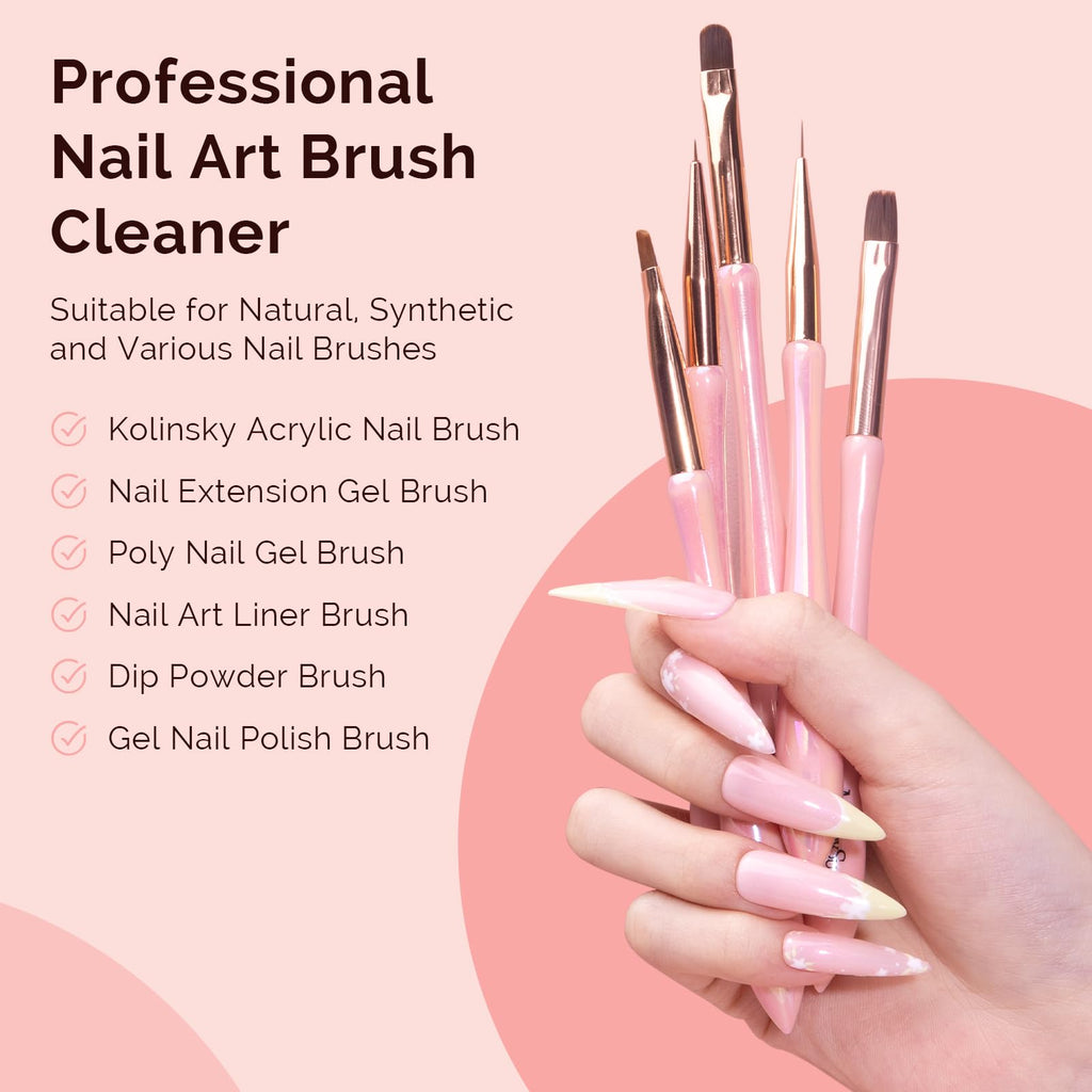 MelodySusie Nail Brush Cleaner: Gel Residue Removal & Brush Restoration Solution 80ml