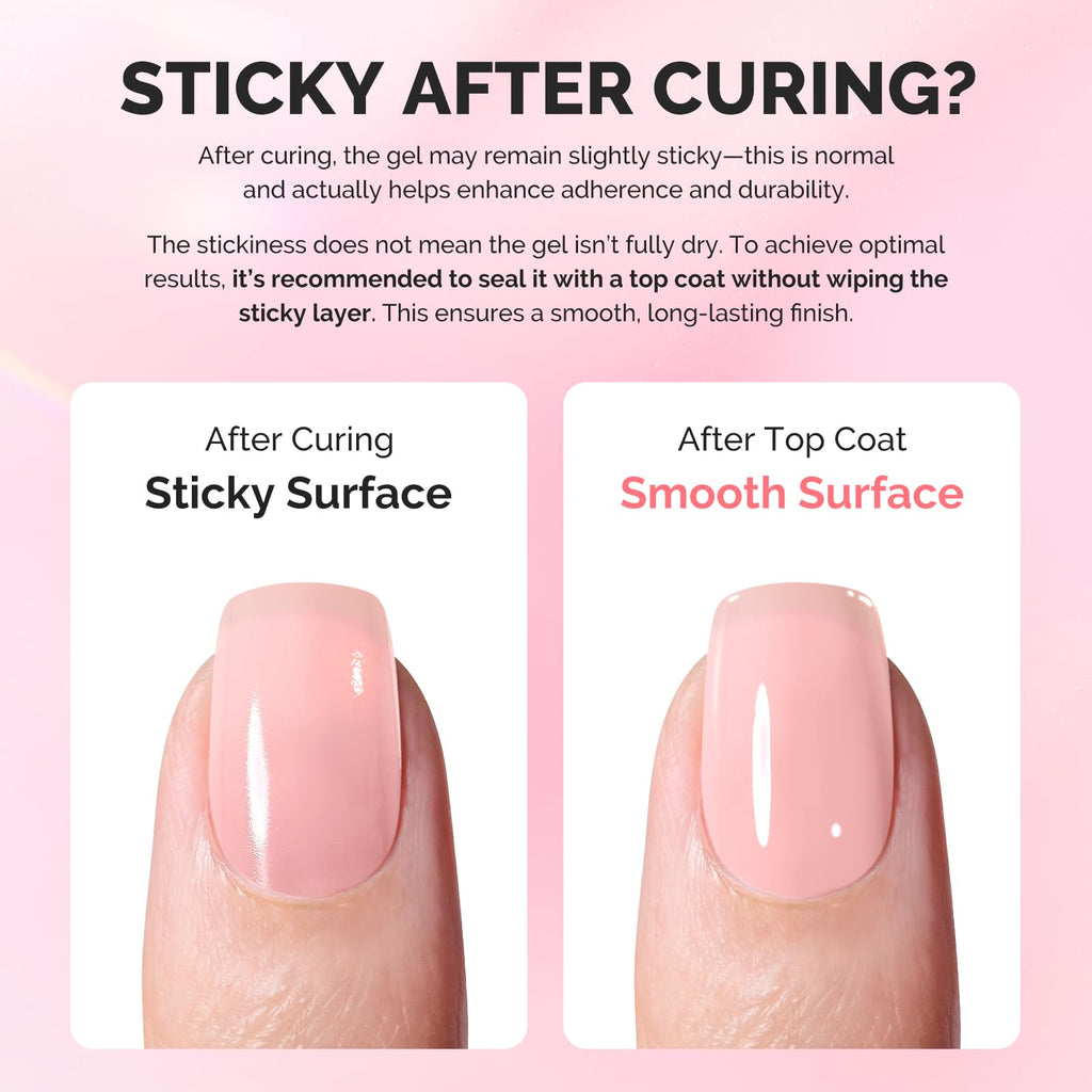 MelodySusie 3PCS 15ml Pink & Nude Builder Gel Set – Thickening Base Gel, Rhinestone Glue, UV/LED Cure for DIY Manicure