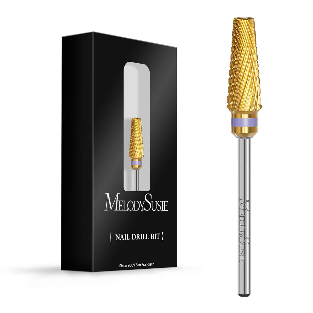 MelodySusie Upgrade 5 in 1 Nail Drill Bits – 3-32in Carbide Tungsten, Mixed Sizes, Series Bit X