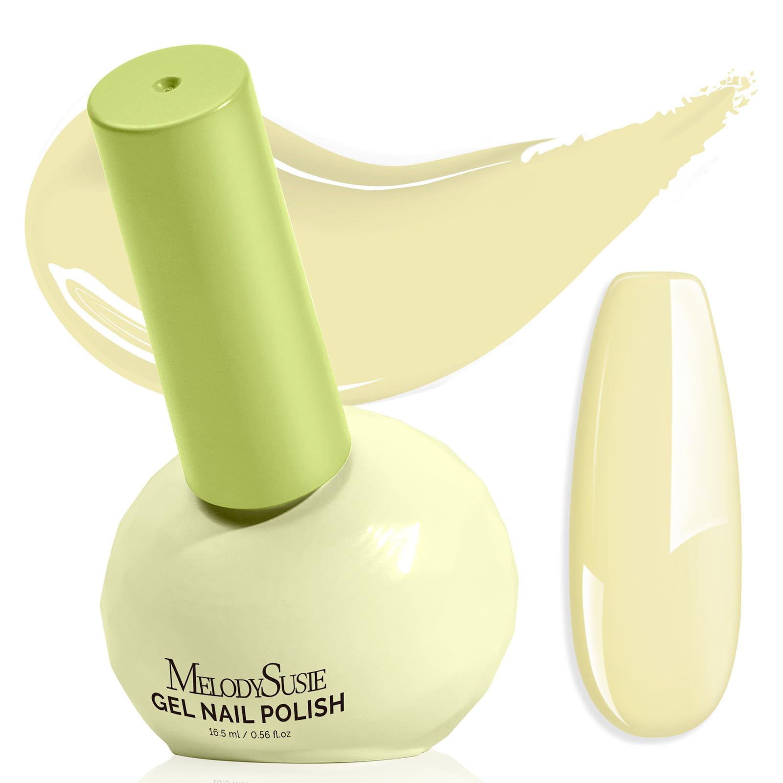 MelodySusie Yellow Gel Nail Polish – Plant-Based, 16.5ml Tilt‑and‑Stand Bottle, 3‑Free, UV/LED Ready