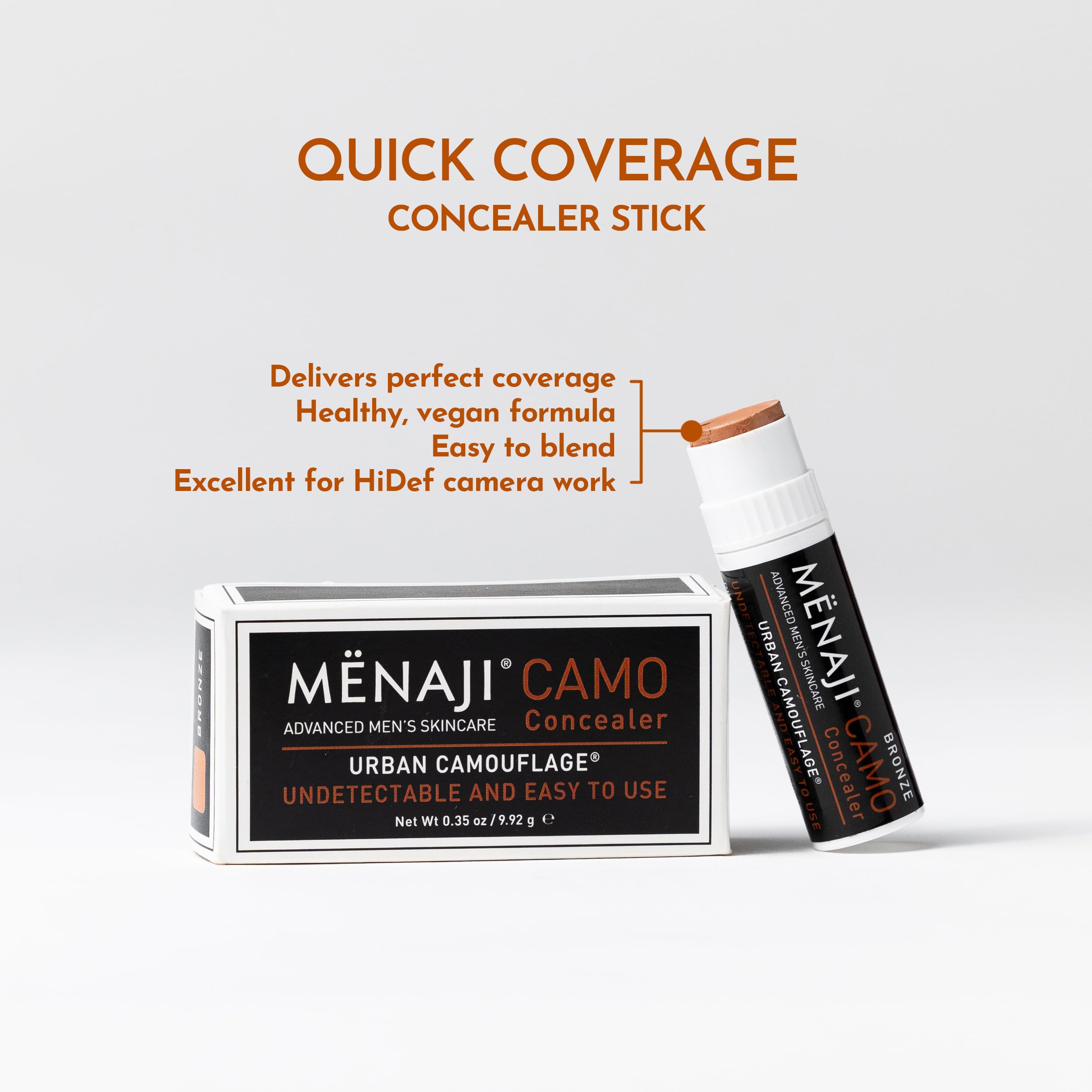 MËNAJI URBAN CAMOUFLAGE Concealer Stick for Men — Deep Shade, Undetectable Coverage
