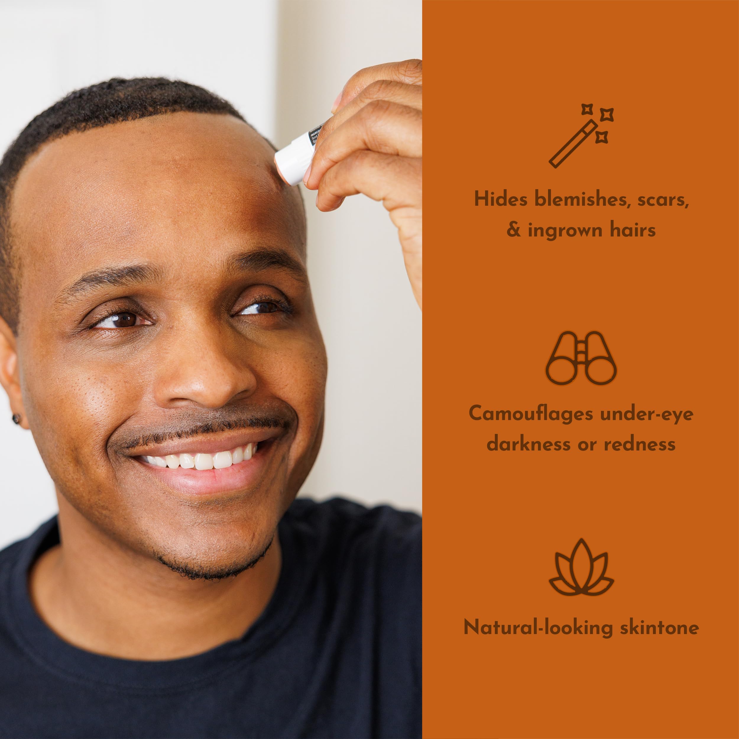 MËNAJI URBAN CAMOUFLAGE Concealer Stick for Men — Deep Shade, Undetectable Coverage