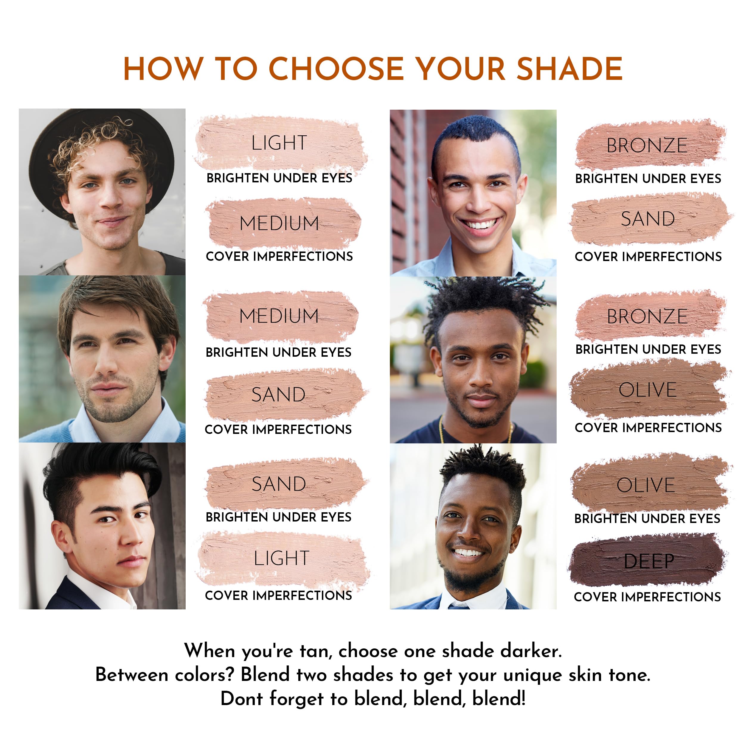 MËNAJI URBAN CAMOUFLAGE Concealer Stick for Men — Deep Shade, Undetectable Coverage