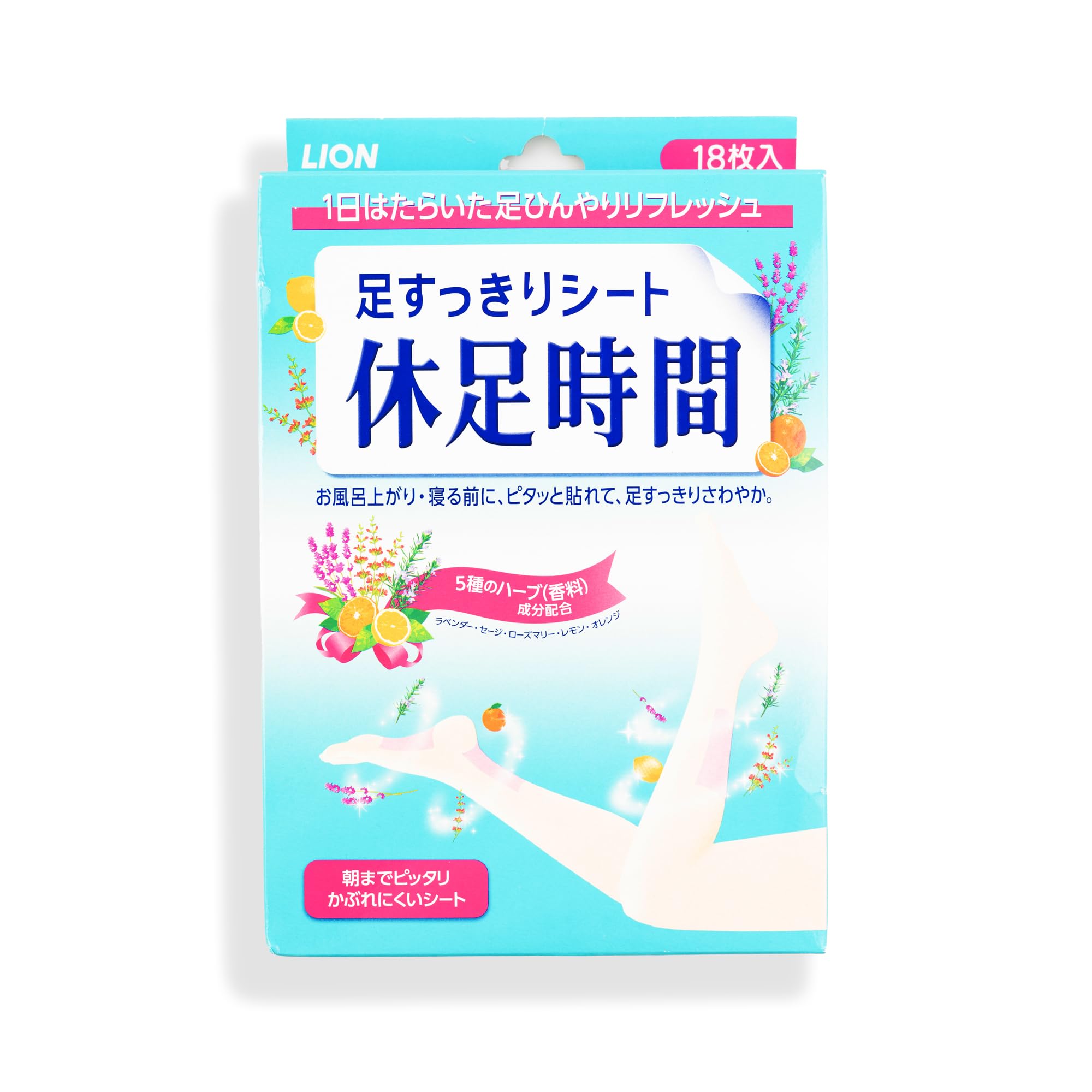 MENBLY Li-on Cooling Foot Patch 1 Pack (18 Pcs) - Cooling, Relaxing Massage, Hydrating Skin