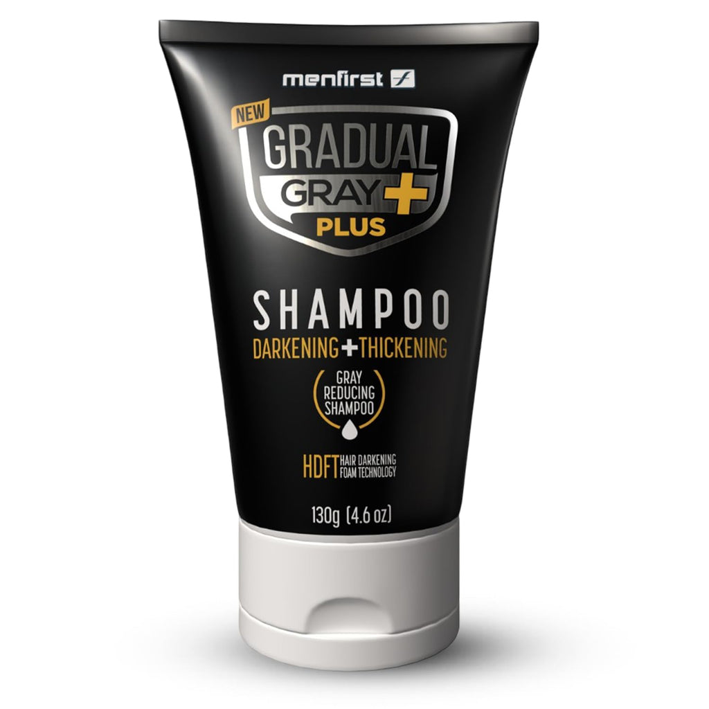 MENFIRST Gradual Gray Plus Shampoo – Darkening, Thickening, 3-Minute Gray Coverage, Dye-Free, 4.6 oz