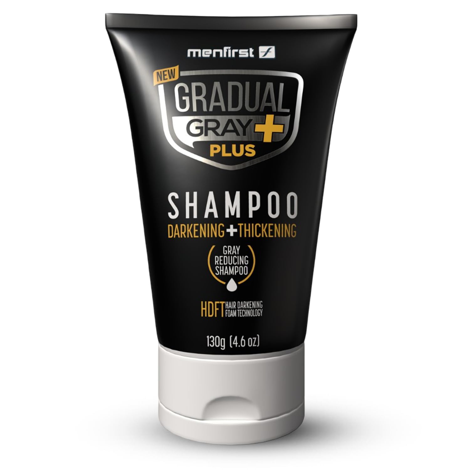 MENFIRST Gradual Gray Plus Shampoo – Darkening, Thickening, 3-Minute Gray Coverage, Dye-Free, 4.6 oz