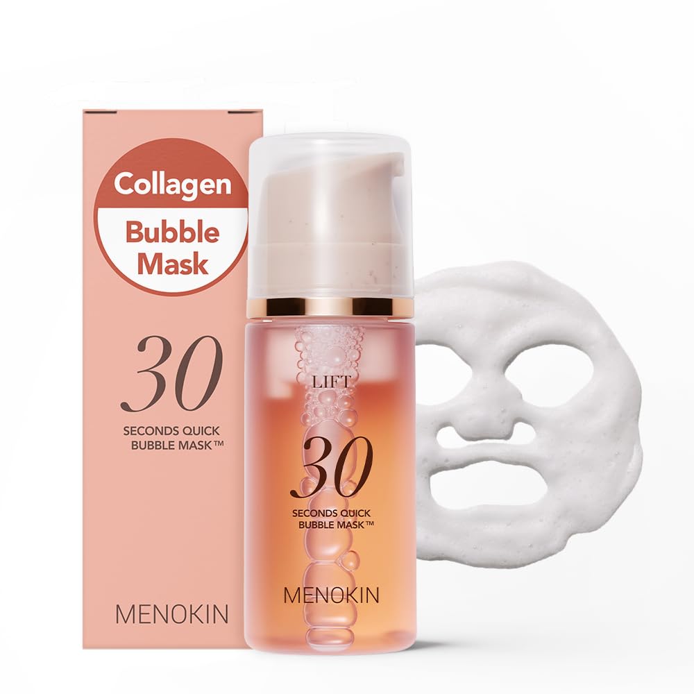 MENOKIN 30 Seconds Quick Bubble Mask Lift – Collagen & Niacinamide, 70 Uses