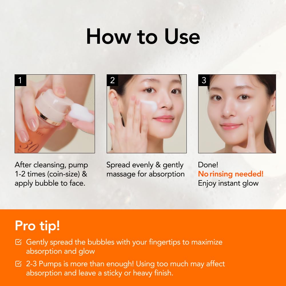 MENOKIN 30 Seconds Quick Bubble Mask – Collagen & Niacinamide for Elasticity & Glow